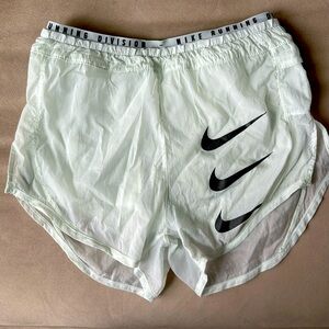Nike mint green running shorts XS